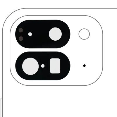 Скло камери (тільки скло) із проклейкою сумісне для Google Pixel 9 Pro Fold