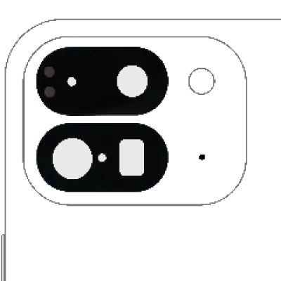 Скло камери (тільки скло) із проклейкою сумісне для Google Pixel 9 Pro Fold