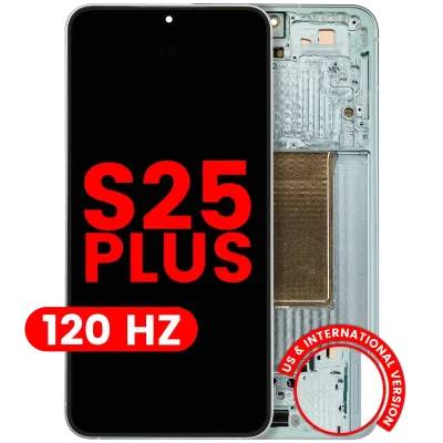 OLED Assembly With Frame For Samsung Galaxy S25 Plus 5G (US & International Version) (Aftermarket Plus) (120Hz) (Mint)