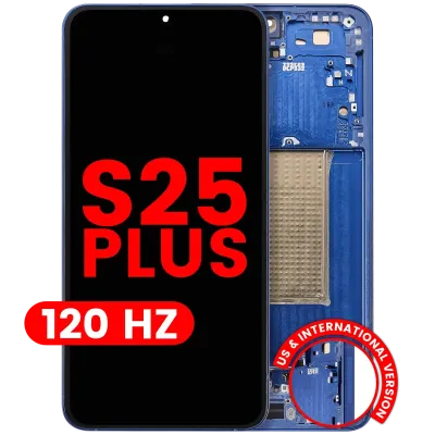 OLED Assembly With Frame For Samsung Galaxy S25 Plus 5G (US & International Version) (Aftermarket Plus) (120Hz) (Navy)