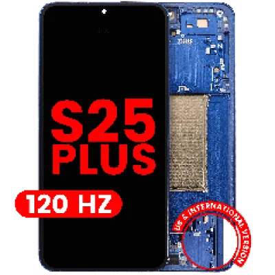 Дисплейний модуль (OLED) з рамкою для Samsung Galaxy S25 Plus 5G (US & International Version) (Aftermarket Plus) (120Hz) (Navy)