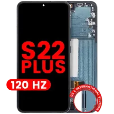 Дисплейний модуль (OLED) з рамкою для Samsung Galaxy S22 Plus 5G (US & International Version) (Aftermarket Plus) (120Hz) (зелений)