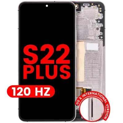 Дисплейний модуль (OLED) з рамкою для Samsung Galaxy S22 Plus 5G (US & International Version) (Aftermarket Plus) (120Hz) (Pink Gold / Violet)