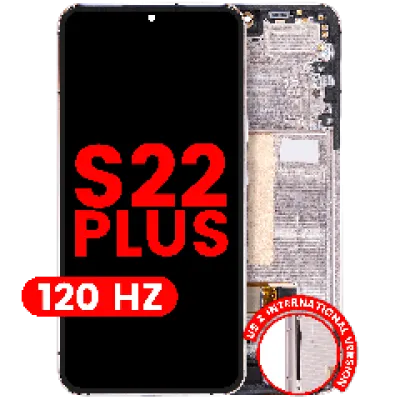 Дисплейний модуль (OLED) з рамкою для Samsung Galaxy S22 Plus 5G (US & International Version) (Aftermarket Plus) (120Hz) (Pink Gold / Violet)