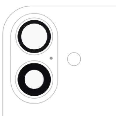 Скло камери з проклейкою для iPhone 16 / 16 Plus / 17 (2 шт) (Aftermarket Plus)