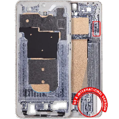 Рамка корпусу для Samsung Galaxy S25 Edge 5G (US & International Version) (Titanium Icyblue / Titanium Silver)