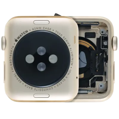 Housing Assembly Compatible For Watch Series 1 (42MM) (Used OEM Pull: Grade A) (Cellular Version) (Aluminum / Gold)
