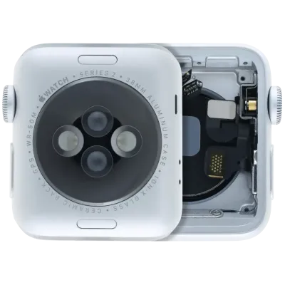 Housing Assembly Compatible For Watch Series 2 (38MM) (Used OEM Pull: Grade A) (Cellular Version) (Aluminum / Silver)