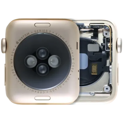 Housing Assembly Compatible For Watch Series 2 (42MM) (Used OEM Pull: Grade A) (Cellular Version) (Aluminum / Gold)