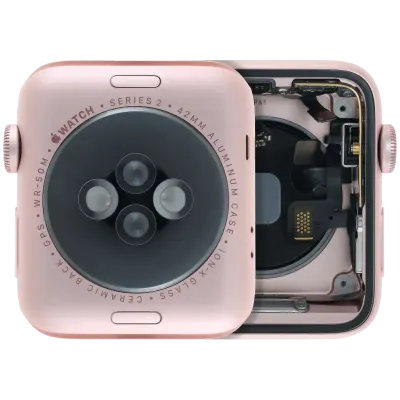 Housing Assembly Compatible For Watch Series 2 (42MM) (Used OEM Pull: Grade A) (Cellular Version) (Aluminum / Rose Gold)