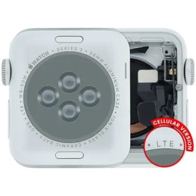 Корпус у зборі (сумісний) для Watch Series 3 (38MM) (Used OEM Pull: Grade A) (Cellular Version) (алюміній / сріблястий)