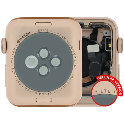 Корпус у зборі (сумісний) для Watch Series 3 (42MM) (Used OEM Pull: Grade A) (Cellular Version) (алюміній / рожеве золото)