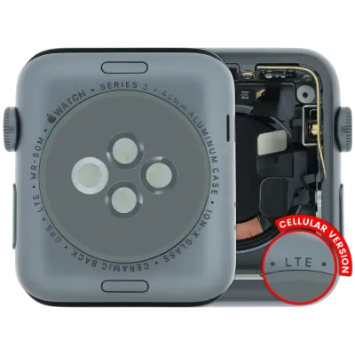 Корпус у зборі (сумісний) для Watch Series 3 (42MM) (Used OEM Pull: Grade A) (Cellular Version) (алюміній / Space Black)