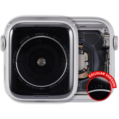 Housing Assembly Compatible For Watch Series 4 (44MM) (Used OEM Pull: Grade A) (Cellular Version) (Aluminum / Silver)