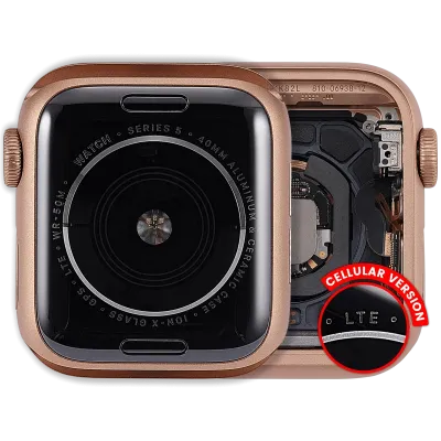 Корпус у зборі (сумісний) для Watch Series 5 (40MM) (Used OEM Pull: Grade A) (Cellular Version) (алюміній / золотий)
