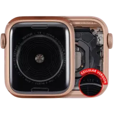 Корпус у зборі (сумісний) для Watch Series SE 1st (40MM) (Used OEM Pull: Grade A) (Cellular Version) (алюміній / золотий)
