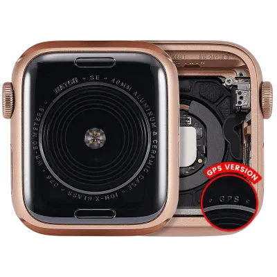 Housing Assembly Compatible For Watch Series SE 1st (40MM) (Used OEM Pull: Grade A) (GPS Version) (Aluminum / Gold)
