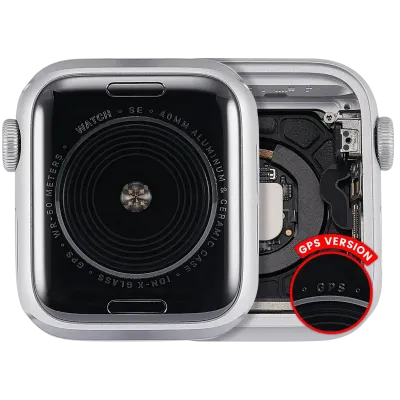 Housing Assembly Compatible For Watch Series SE 1st (40MM) (Used OEM Pull: Grade A) (GPS Version) (Aluminum / Silver)