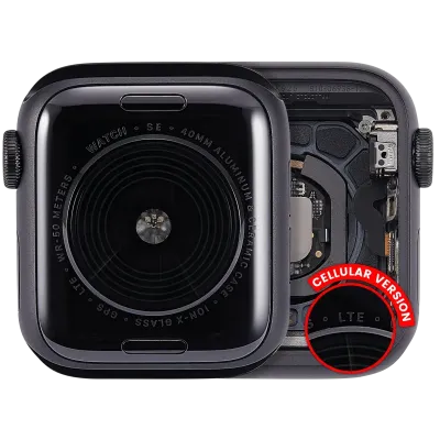 Housing Assembly Compatible For Watch Series SE 1st (40MM) (Used OEM Pull: Grade A) (Cellular Version) (Aluminum / Space Black)