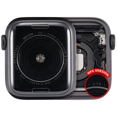 Housing Assembly Compatible For Watch Series SE 1st (40MM) (Used OEM Pull: Grade A) (GPS Version) (Aluminum / Space Black)