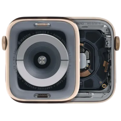 Housing Assembly Compatible For Watch Series 5 (44MM) (Used OEM Pull: Grade A) (Stainless / Gold)