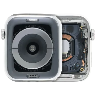 Housing Assembly Compatible For Watch Series 5 (44MM) (Used OEM Pull: Grade A) (Stainless / Silver)