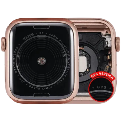 Housing Assembly Compatible For Watch Series SE 1st (44MM) (Used OEM Pull: Grade A) (GPS Version) (Aluminum / Gold)