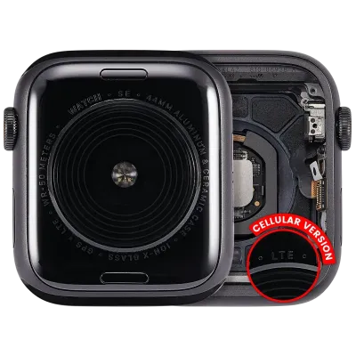 Housing Assembly Compatible For Watch Series SE 1st (44MM) (Used OEM Pull: Grade A) (Cellular Version) (Aluminum / Space Black)