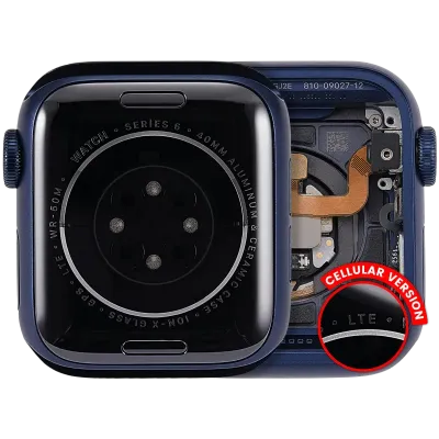 Housing Assembly Compatible For Watch Series 6 (40MM) (Used OEM Pull: Grade A) (Cellular Version) (Aluminum / Blue)