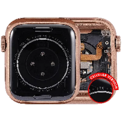 Корпус у зборі (сумісний) для Watch Series 6 (40MM) (Used OEM Pull: Grade A) (Cellular Version) (алюміній / рожеве золото)