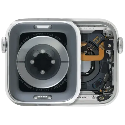Housing Assembly Compatible For Watch Series 6 (40MM) (Used OEM Pull: Grade A) (Stainless / Silver)