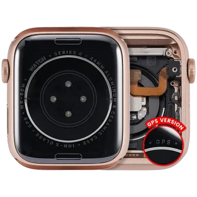 Housing Assembly Compatible For Watch Series 6 (44MM) (Used OEM Pull: Grade A) (GPS Version) (Aluminum / Rose Gold)