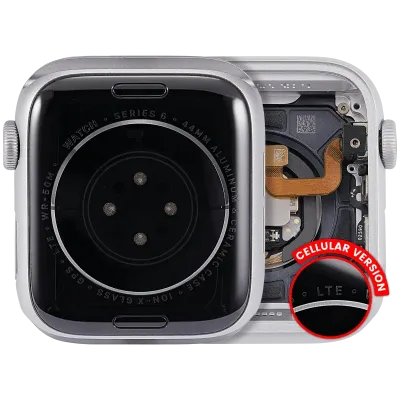 Housing Assembly Compatible For Watch Series 6 (44MM) (Used OEM Pull: Grade A) (Cellular Version) (Aluminum / Silver)