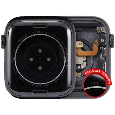 Housing Assembly Compatible For Watch Series 6 (44MM) (Used OEM Pull: Grade A) (Cellular Version) (Aluminum / Space Black)