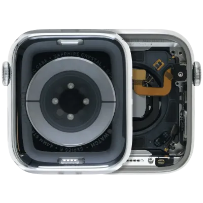 Housing Assembly Compatible For Watch Series 6 (44MM) (Used OEM Pull: Grade A) (Stainless / Silver)