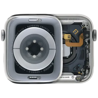 Housing Assembly Compatible For Watch Series 6 (44MM) (Used OEM Pull: Grade A) (Stainless / Space Black)