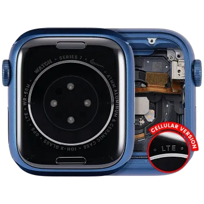 Housing Assembly Compatible For Watch Series 7 (41MM) (Used OEM Pull: Grade A) (Cellular Version) (Aluminum / Blue)