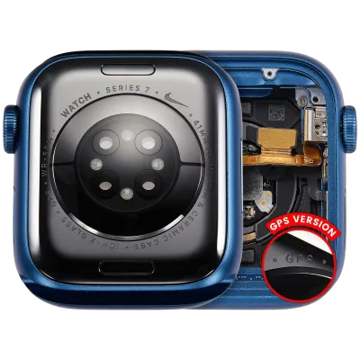 Housing Assembly Compatible For Watch Series 7 (41MM) (Used OEM Pull: Grade A) (GPS Version) (Aluminum / Blue)