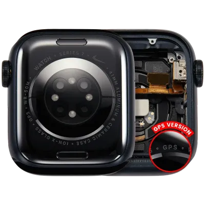 Housing Assembly Compatible For Watch Series 7 (41MM) (Used OEM Pull: Grade A) (GPS Version) (Aluminum / Space Black)