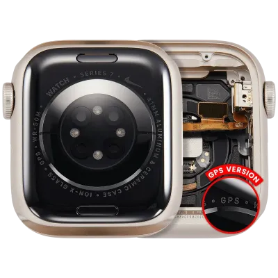 Housing Assembly Compatible For Watch Series 7 (41MM) (Used OEM Pull: Grade A) (GPS Version) (Aluminum / Starlight)