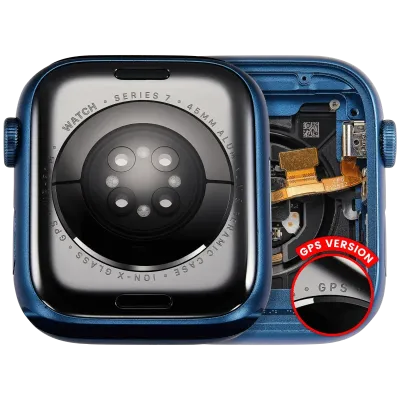 Housing Assembly Compatible For Watch Series 7 (45MM) (Used OEM Pull: Grade A) (GPS Version) (Aluminum / Blue)