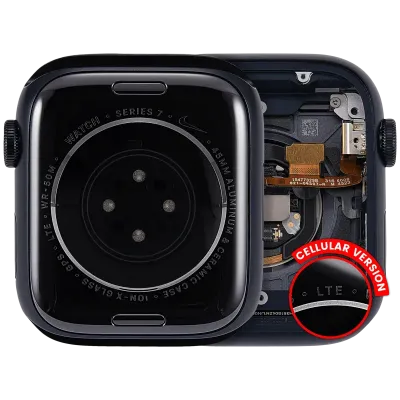 Housing Assembly Compatible For Watch Series 7 (45MM) (Used OEM Pull: Grade A) (Cellular Version) (Aluminum / Space Black)