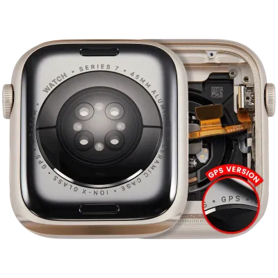 Housing Assembly Compatible For Watch Series 7 (45MM) (Used OEM Pull: Grade A) (GPS Version) (Aluminum / Starlight)
