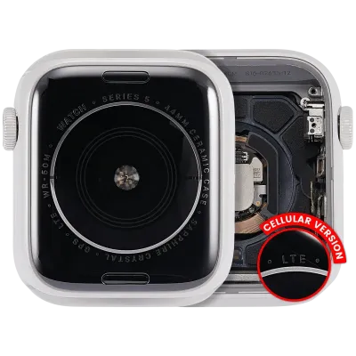 Housing Assembly Compatible For Watch Series 5 (44MM) (Used OEM Pull: Grade A) (Cellular Version) (Ceramic / White)