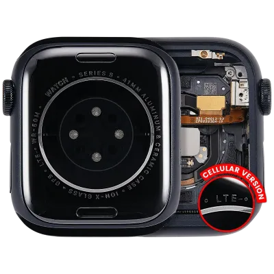 Housing Assembly Compatible For Watch Series 8 (41MM) (Used OEM Pull: Grade A) (Cellular Version) (Aluminum / Midnight)