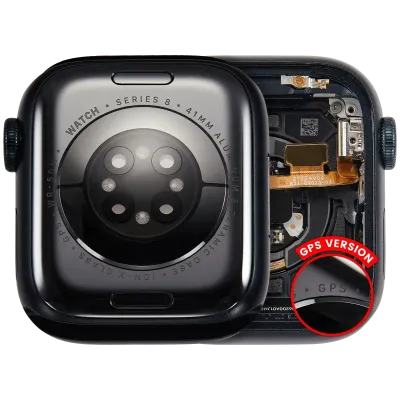 Housing Assembly Compatible For Watch Series 8 (41MM) (Used OEM Pull: Grade A) (GPS Version) (Aluminum / Midnight)