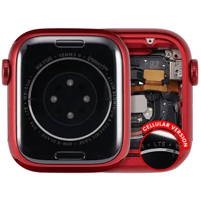 Housing Assembly Compatible For Watch Series 9 (41MM) (Used OEM Pull: Grade A) (Cellular Version) (Aluminum / Red)