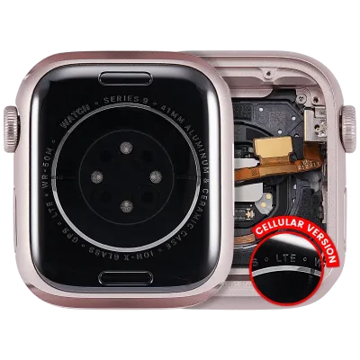 Housing Assembly Compatible For Watch Series 9 (41MM) (Used OEM Pull: Grade A) (Cellular Version) (Aluminum / Pink)