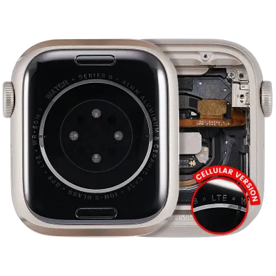Housing Assembly Compatible For Watch Series 9 (41MM) (Used OEM Pull: Grade A) (Cellular Version) (Aluminum / Starlight)