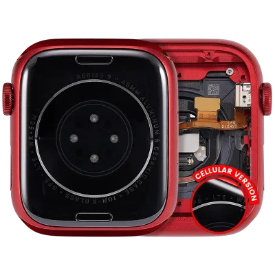 Housing Assembly Compatible For Watch Series 9 (45MM) (Used OEM Pull: Grade A) (Cellular Version) (Aluminum / Red)